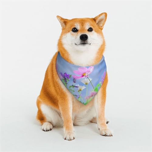 Hundehalstuch, Motiv: Frühlingsblumen, waschbar, Lätzchen, Schal, Haustier, Hund, Halstuch, klassischer Druck, waschbar, Hundehandtuch, Schal für Hunde und Katzen Hundehalstuch, Motiv: Frühlingsblumen, waschbar, Lätzchen, Schal, Haustier, Hund, Halstuch, klassischer Druck, waschbar, Hundehandtuch, Schal für Hunde und Katzen von EVIUS