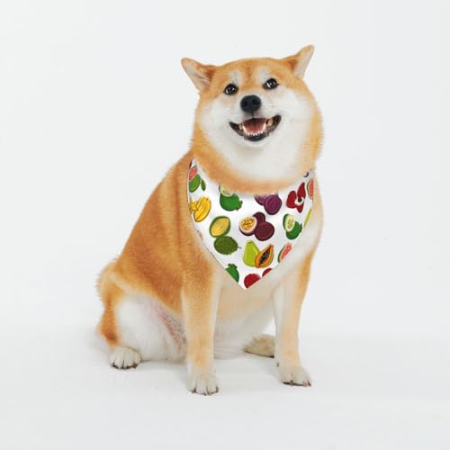 Hundehalstücher mit exotischem Obstaufdruck, klassische Drucke und waschbare Schals für stilvolle Hunde und Katzen, personalisierbar, stylischer Haustierschal für mittelgroße bis große Hunde Hundehalstücher mit exotischem Obstaufdruck, klassische Drucke und waschbare Schals für stilvolle Hunde und Katzen, personalisierbar, stylischer Haustierschal für mittelgroße bis große Hunde von EVIUS