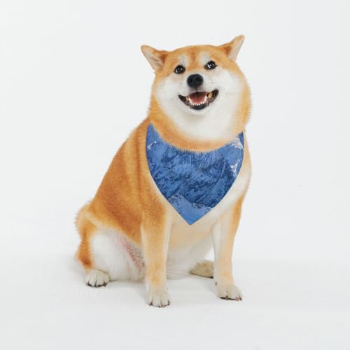 Hundehalstücher mit schneebedecktem Bergaufdruck, klassische Drucke und waschbare Schals für stilvolle Hunde und Katzen, personalisierbar, stylischer Haustierschal für mittelgroße bis große Hunde Hundehalstücher mit schneebedecktem Bergaufdruck, klassische Drucke und waschbare Schals für stilvolle Hunde und Katzen, personalisierbar, stylischer Haustierschal für mittelgroße bis große Hunde von EVIUS
