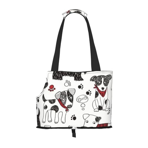 Lovely Dogs and Paw Tragbare Haustiertragetasche - Stilvolle Hundetasche & Katze Reisetasche, Faltbare Haustierhandtasche für kleine Hunde, Katzen & andere kleine Haustiere von EVIUS