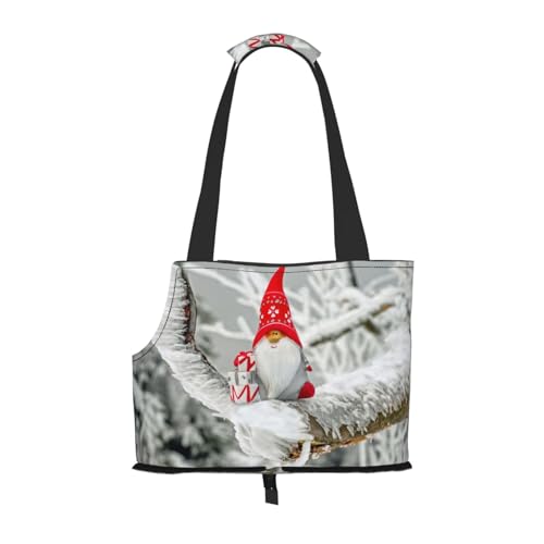 Lustige Tragetasche für Haustiere, Motiv: Weihnachtsmann, bedruckt, für Reisen, Welpen, Hunde, Schultertasche, für U-Bahn, Einkaufen, Wandern, Reisen Lustige Tragetasche für Haustiere, Motiv: Weihnachtsmann, bedruckt, für Reisen, Welpen, Hunde, Schultertasche, für U-Bahn, Einkaufen, Wandern, Reisen von EVIUS