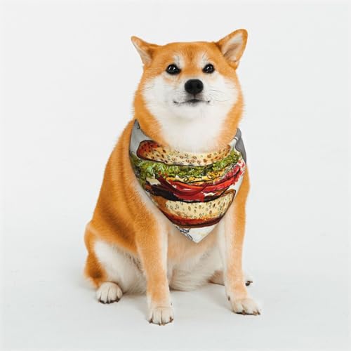 Lustiges Hundehalstuch, Motiv: Hamburger und Tassen, waschbar, Lätzchen, Schal, Haustier, Hund, Halstuch, klassischer Druck, waschbar, Hundehandtuch, Schal für Hunde und Katzen Lustiges Hundehalstuch, Motiv: Hamburger und Tassen, waschbar, Lätzchen, Schal, Haustier, Hund, Halstuch, klassischer Druck, waschbar, Hundehandtuch, Schal für Hunde und Katzen von EVIUS