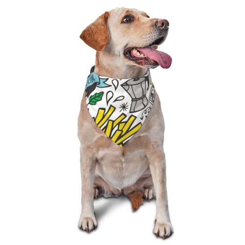 Machen Sie Ihr Haustier zu einem Blickfang mit einem stilvollen Hundeschal und Katzen-Bandana, Comic-Kunst-Haustier-Schal, klassischer Druck, Sabberschal, Haustier-Urlaubszubehör, Dekoration, Machen Sie Ihr Haustier zu einem Blickfang mit einem stilvollen Hundeschal und Katzen-Bandana, Comic-Kunst-Haustier-Schal, klassischer Druck, Sabberschal, Haustier-Urlaubszubehör, Dekoration, von EVIUS