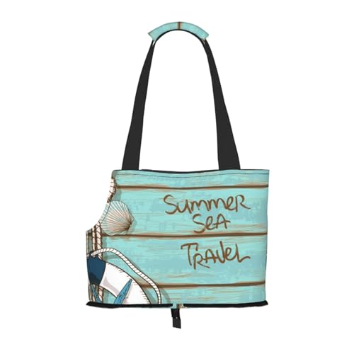 Marine Life Tragetasche mit Meeresdeck-Motiv, bedruckt, für Reisen, Welpen, Hunde, Schultertasche, für U-Bahn, Einkaufen, Wandern, Reisen von EVIUS