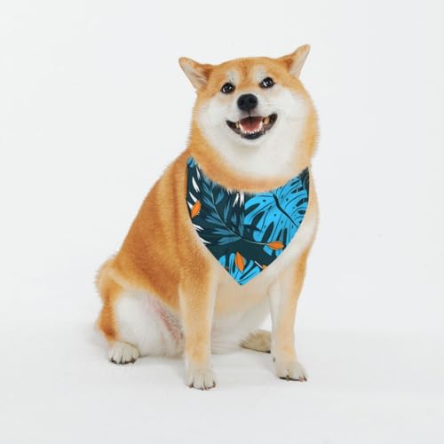 Sommerhalstücher mit tropischem Blätter-Druck, klassische Drucke und waschbare Schals für stilvolle Hunde und Katzen, personalisierbar, stylischer Haustierschal für mittelgroße bis große Hunde Sommerhalstücher mit tropischem Blätter-Druck, klassische Drucke und waschbare Schals für stilvolle Hunde und Katzen, personalisierbar, stylischer Haustierschal für mittelgroße bis große Hunde von EVIUS
