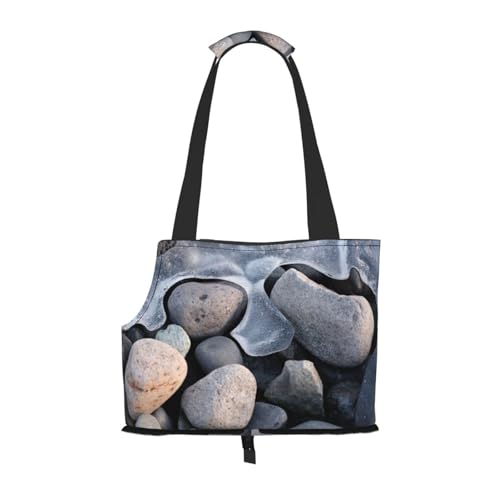 Stones Under Ice Bedruckte Haustier-Tragetasche, Reisetasche, Rucksack, Tragetasche, Schultertasche für U-Bahn, Einkaufen, Wandern, Reisen Stones Under Ice Bedruckte Haustier-Tragetasche, Reisetasche, Rucksack, Tragetasche, Schultertasche für U-Bahn, Einkaufen, Wandern, Reisen von EVIUS
