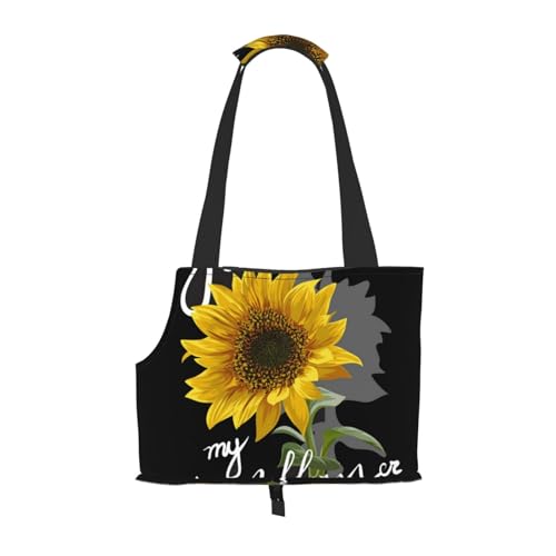 Sunflower Tragbare Haustiertragetasche - Stilvolle Hundetasche & Katze Reisetasche, Faltbare Haustierhandtasche für kleine Hunde, Katzen & andere kleine Haustiere von EVIUS