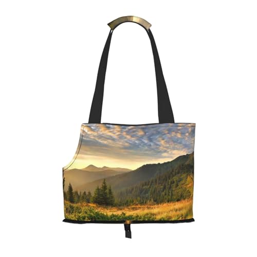 Sunrise bedruckte Haustier-Tragetasche, Reisetasche, Rucksack, Tragetasche, Schultertasche für U-Bahn/Einkaufen/Wandern/Reisen Sunrise bedruckte Haustier-Tragetasche, Reisetasche, Rucksack, Tragetasche, Schultertasche für U-Bahn/Einkaufen/Wandern/Reisen von EVIUS
