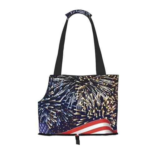 Tragetasche für Haustiere, Motiv: Feuerwerk, bedruckt, für Reisen, Welpen, Hunde, Schultertasche, für U-Bahn, Einkaufen, Wandern, Reisen Tragetasche für Haustiere, Motiv: Feuerwerk, bedruckt, für Reisen, Welpen, Hunde, Schultertasche, für U-Bahn, Einkaufen, Wandern, Reisen von EVIUS