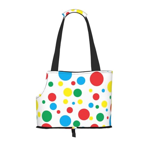 Tragetasche für Haustiere, bunt, gepunktet, für Reisen, Welpen, Hunde, Schultertasche, für U-Bahn, Einkaufen, Wandern, Reisen Tragetasche für Haustiere, bunt, gepunktet, für Reisen, Welpen, Hunde, Schultertasche, für U-Bahn, Einkaufen, Wandern, Reisen von EVIUS