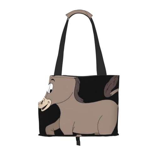 Tragetasche mit Cartoon-Esel-Motiv, bedruckt, für Reisen, Welpen, Hunde, Schultertasche, für U-Bahn, Einkaufen, Wandern, Reisen Tragetasche mit Cartoon-Esel-Motiv, bedruckt, für Reisen, Welpen, Hunde, Schultertasche, für U-Bahn, Einkaufen, Wandern, Reisen von EVIUS