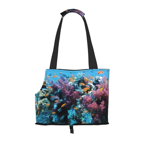 Undersea World bedruckte Haustier-Tragetasche, Reisetasche, Rucksack, Tragetasche, Schultertasche für U-Bahn/Einkaufen/Wandern/Reisen Undersea World bedruckte Haustier-Tragetasche, Reisetasche, Rucksack, Tragetasche, Schultertasche für U-Bahn/Einkaufen/Wandern/Reisen von EVIUS