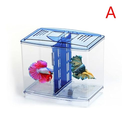 Aquarium/Aquarien Acryl-Fisch-Fisch-Zucht-Isolations-Box Aquarium Aquarium-Züchter-Fisch-Tank-Brut-Inkubator Fish House Home for Garnele Clownfish Desktop-Aquarium (Color : Schwarz) von EVSER