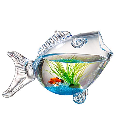 Aquarium/Aquarien Kreative Aquarium Aquarium fischförmigen Glas Aquarium Goldfisch Tank Wohnzimmer Schildkröte Tank Desktop-Aquarium (Size : Medium) von EVSER