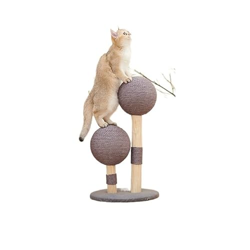 Kratzbaum Kletterbaum Kratzbrett for Katzen, vertikaler Kratzbaum aus Holz, Katzenkratzball lässt keinen Schmutz Fallen Katzen/Katzenkratzbaum (Color : Grigio) von EVSER