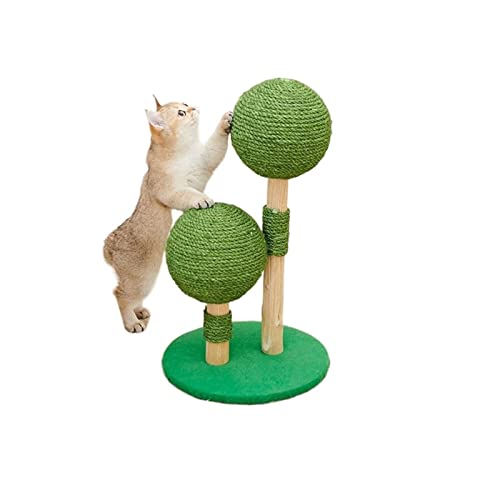 Kratzbaum Kletterbaum Kratzbrett for Katzen, vertikaler Kratzbaum aus Holz, Katzenkratzball lässt keinen Schmutz Fallen Katzen/Katzenkratzbaum (Color : Groen) von EVSER