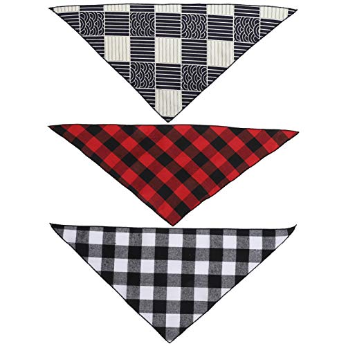 EVTSCAN 3er-Pack Halstuch Halstuch für Hunde mit verstellbarem Riemen, waschbares Halstuch für Welpen, Halstuch, Dreieckshalstuch, Zubehör(L) von EVTSCAN