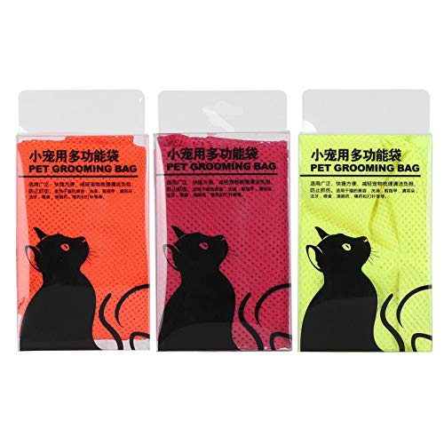 EVTSCAN Cat Grooming Bag Badedusche, Multifunktionale Pet Shower Bag Cat Anti-Scratch Grooming Mesh Bag zum Baden von Nail Cut(2) von EVTSCAN