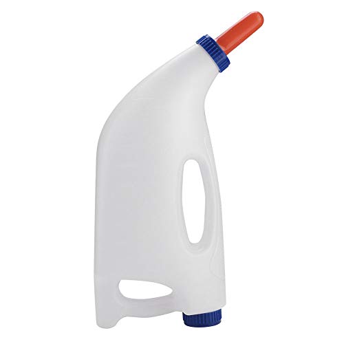EVTSCAN Kälberpflegeflasche, 4L Kälberkuh-Fütterungsmilchflaschenbecher, Pflegemilchzuführung mit Griff, Regelventil für Milchkälber von EVTSCAN
