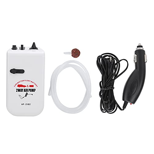 EVTSCAN Luftpumpe Aquarium Mini Tragbare Stummschaltung Doppelte Geschwindigkeitseinstellung Sauerstoffpumpe für Aquarium Auto 125-250V von EVTSCAN