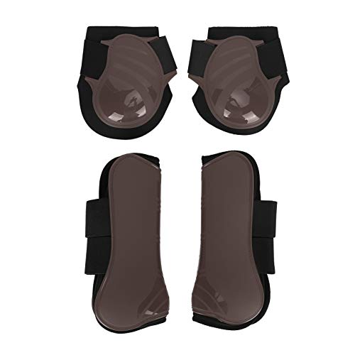 EVTSCAN Pferdeschienenstiefel, Equine Leg Guard Protector, Legging-Anzug für Vorderbein- und Hinterbeinstütze für Reitausrüstung(XL) von EVTSCAN