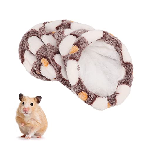 EVTSCAN Small Pet Tunnel Winter Warm Pet Hamster Glider Meerschweinchen Igel Verstecktunnel(Kaffee) von EVTSCAN
