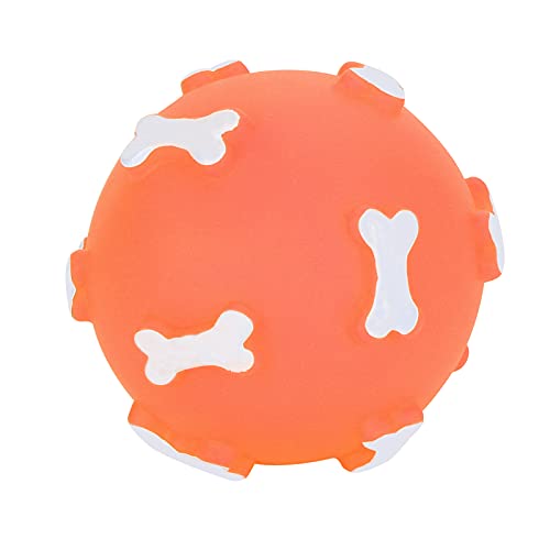 EVTSCAN Vinyl ungiftig Outdoor Quietschender Gesangsball Hund Sauber Kinderkrankheiten Kauspielzeug Heimtierbedarf(Orange) von EVTSCAN