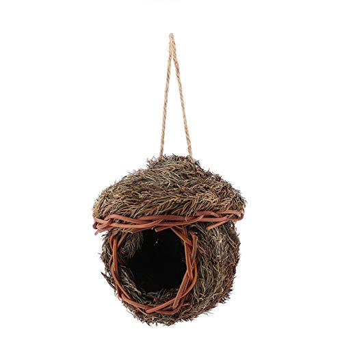 EVTSCAN Vogel-Papageien-Nest, handgemachter gewebter Vogelnest-Käfig für Papageien-Hamster-Kleintiere-Tiere-Käfig-Haus zum Aufhängen von EVTSCAN