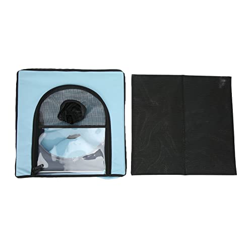 EVTSCAN Haustier Trockenzimmer Nylon Oxford Stoffnetz Design Klapptier Trockner Käfig für Welpenreisen (Blue) von EVTSCAN