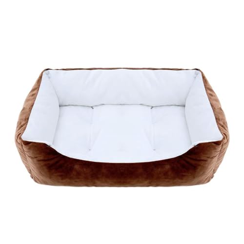 EVURU Bett für Hunde und Katzen, quadratisch, Plüschhütte, mittelgroß, klein, Kissen, beruhigendes Hundebett EVURU Bett für Hunde und Katzen, quadratisch, Plüschhütte, mittelgroß, klein, Kissen, beruhigendes Hundebett von EVURU
