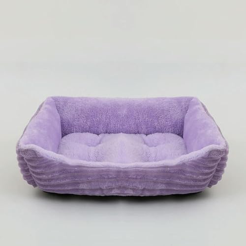 EVURU Bett für Hunde und Katzen, quadratisch, Plüschhütte, mittelgroß, klein, Kissen, beruhigendes Hundebett EVURU Bett für Hunde und Katzen, quadratisch, Plüschhütte, mittelgroß, klein, Kissen, beruhigendes Hundebett von EVURU