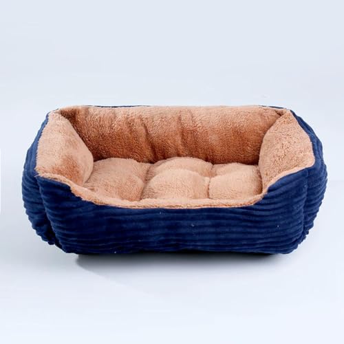EVURU Bett für Hunde und Katzen, quadratisch, Plüschhütte, mittelgroß, klein, Kissen, beruhigendes Hundebett EVURU Bett für Hunde und Katzen, quadratisch, Plüschhütte, mittelgroß, klein, Kissen, beruhigendes Hundebett von EVURU