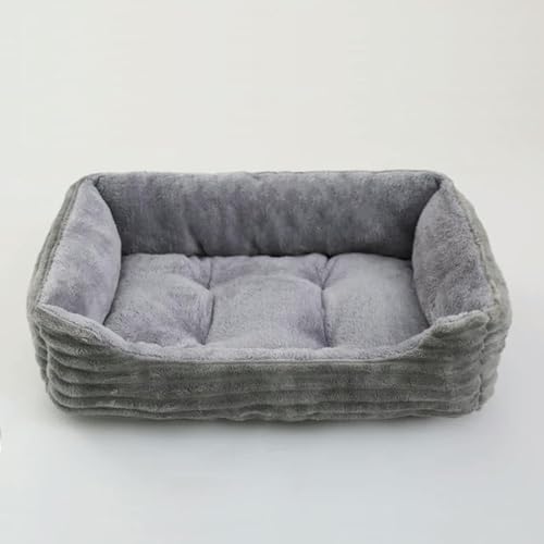 EVURU Bett für Hunde und Katzen, quadratisch, Plüschhütte, mittelgroß, klein, Kissen, beruhigendes Hundebett EVURU Bett für Hunde und Katzen, quadratisch, Plüschhütte, mittelgroß, klein, Kissen, beruhigendes Hundebett von EVURU