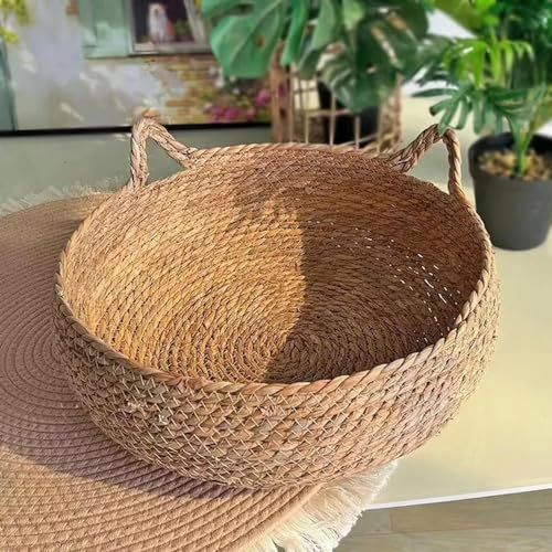 EVURU Katzenbett, Haustiernest, reines manuelles Rattan, gewebt, Cattailgrass Katzenkratzbrett, abnehmbar, waschbar, Winter, warm EVURU Katzenbett, Haustiernest, reines manuelles Rattan, gewebt, Cattailgrass Katzenkratzbrett, abnehmbar, waschbar, Winter, warm von EVURU