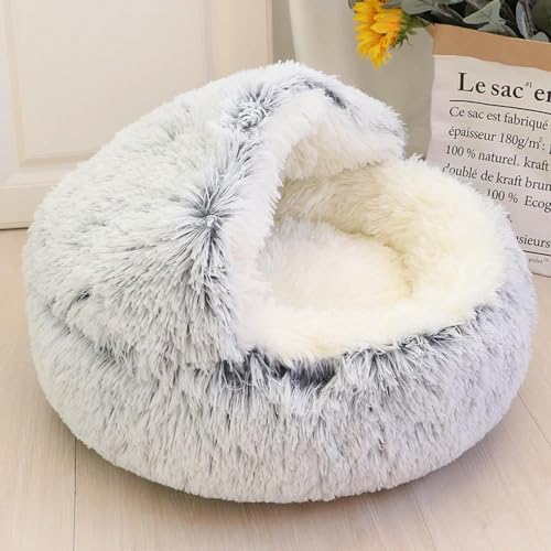 EVURU Warmes Hunde- und Katzenbett, rund, Katzenhaushöhle, Haustier-Kätzchen, Körbchen, Schlafmatte für Katzen, kleine Hunde, Chihuahua, Nest EVURU Warmes Hunde- und Katzenbett, rund, Katzenhaushöhle, Haustier-Kätzchen, Körbchen, Schlafmatte für Katzen, kleine Hunde, Chihuahua, Nest von EVURU