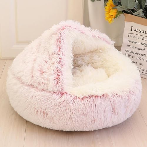 EVURU Warmes Hunde- und Katzenbett, rund, Katzenhaushöhle, Haustier-Kätzchen, Körbchen, Schlafmatte für Katzen, kleine Hunde, Chihuahua, Nest EVURU Warmes Hunde- und Katzenbett, rund, Katzenhaushöhle, Haustier-Kätzchen, Körbchen, Schlafmatte für Katzen, kleine Hunde, Chihuahua, Nest von EVURU