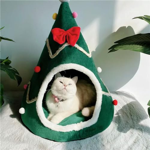 EVURU Weihnachtliches Katzenhaus Hundehütte Warm Winter Kann Zerlegt und Waschen Niedlich Kleine Hunde Halbgeschlossen Haustierhaus EVURU Weihnachtliches Katzenhaus Hundehütte Warm Winter Kann Zerlegt und Waschen Niedlich Kleine Hunde Halbgeschlossen Haustierhaus von EVURU