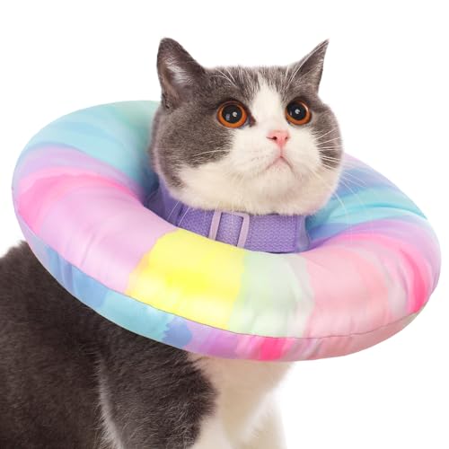 EWES Katzenkegelhalsband, weich, L-Größe, alternative Halskegel, um Lecken zu stoppen, bequeme elisabethische Halsbänder nach Operationen, Donut-Halsband für Haustiere, Katzen, Hunde, Kätzchen von EWES