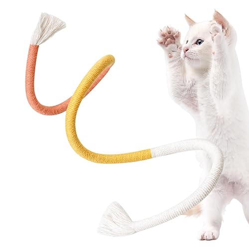 EWFAS Kätzchen-Zahnreinigungsspielzeug,Nachtschnurstab aus Baumwolle zum Reinigen der Zähne | Unterhaltungszubehör für Katzen für Wohnzimmer, Schlafzimmer, Tierheim, Tierhandlung, Arbeitszimmer von EWFAS
