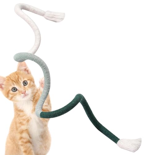 EWFAS Schnurspielzeug für Katzen, Baumwollschnur, interaktives Kätzchenspielzeug für die Nacht, Unterhaltungszubehör für Katzen für Wohnzimmer, Schlafzimmer, Tierheim, Tierhandlung, Arbeitszimmer von EWFAS
