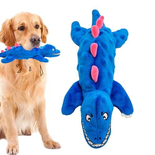 Hundeplüschspielzeug | Hundespielzeug für große Hunde | Krokodil-Hundespielzeug | Weiches, quietschendes Hundespielzeug | Unzerstörbares robustes Krokodil-Hundespielzeug | Interaktives Hundespielzeug von EWFAS
