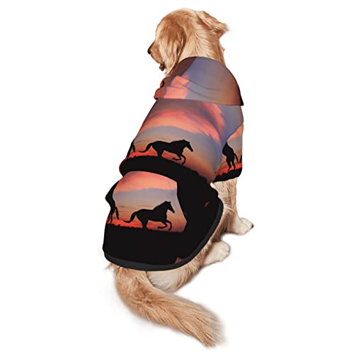 Animal Horse Hunde-Sweatshirt mit Kapuze, für vier Jahreszeiten, Größe M und L von EWMAR
