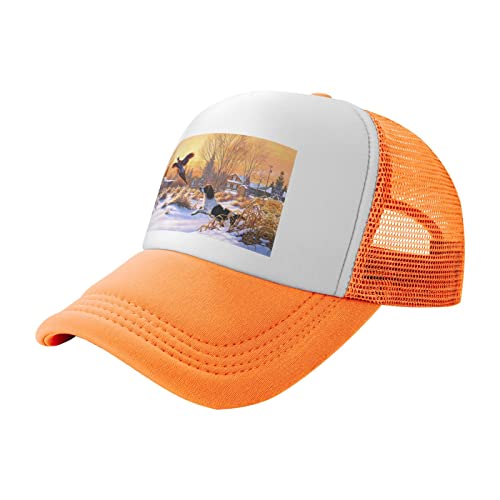 Fasan-Trucker-Hut für Hunde, Orange: modische Baseballkappe für Erwachsene, tägliche Outdoor-Aktivitäten, Reisen von EWMAR