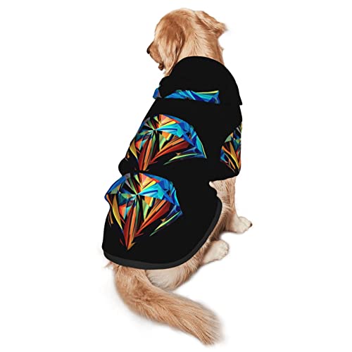 Galaxy Diamond Hunde-Sweatshirt mit Kapuze, Größe M und L, für vier Jahreszeiten von EWMAR