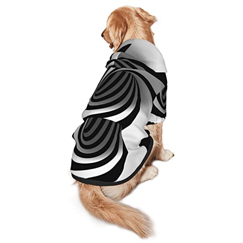 Haustier-Kapuzen-Sweatshirt, abstrakt, kreisförmig, Größe M und L, für vier Jahreszeiten von EWMAR