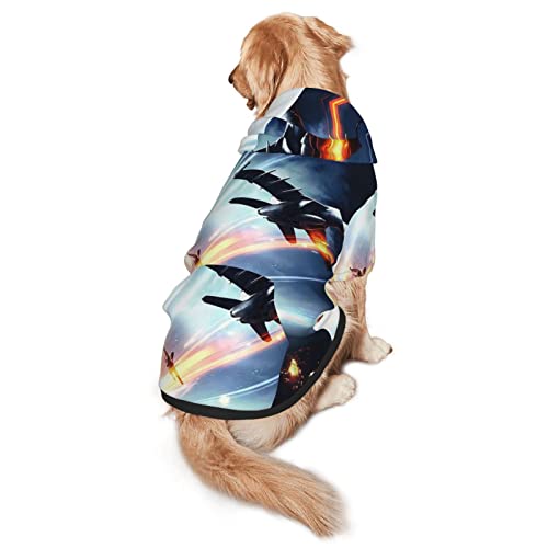 Haustier-Kapuzen-Sweatshirt für Flugzeuge, Größe M und L, für vier Jahreszeiten von EWMAR