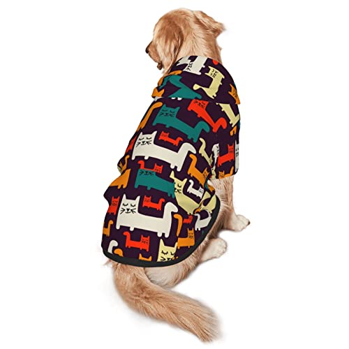 Haustier-Kapuzen-Sweatshirt für Katzen, Größe M und L, für vier Jahreszeiten von EWMAR