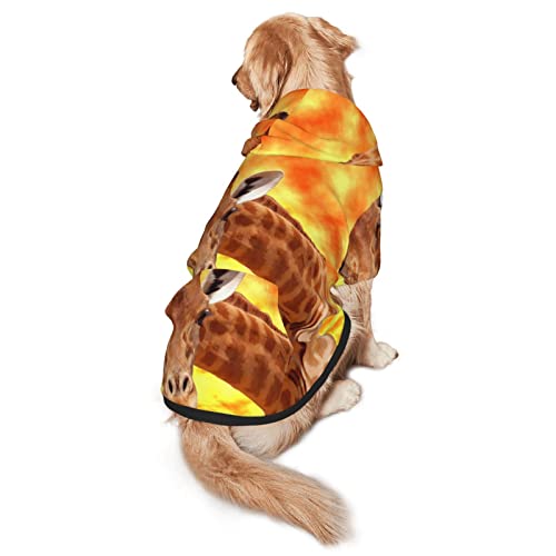 Haustier-Sweatshirt mit Kapuze, Giraffenmotiv, Größe M und L, für vier Jahreszeiten von EWMAR
