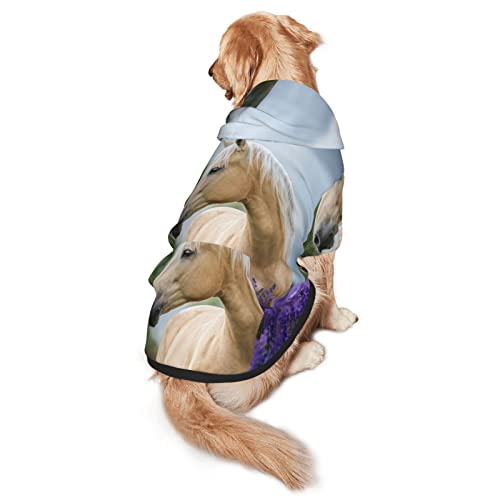 Haustier-Sweatshirt mit Kapuze, Lavendel, Größe M und L, für vier Jahreszeiten von EWMAR