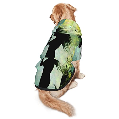 Haustier-Sweatshirt mit Kapuze, Meerjungfrau, küssender Fisch, Größe M und L, für vier Jahreszeiten von EWMAR